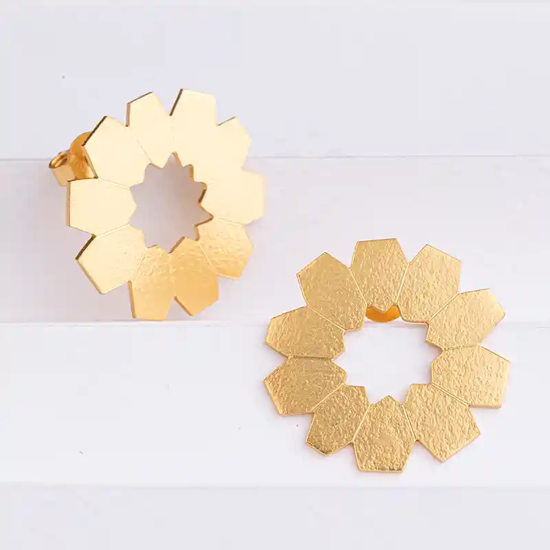 Aretes Circulo Kromo Oro