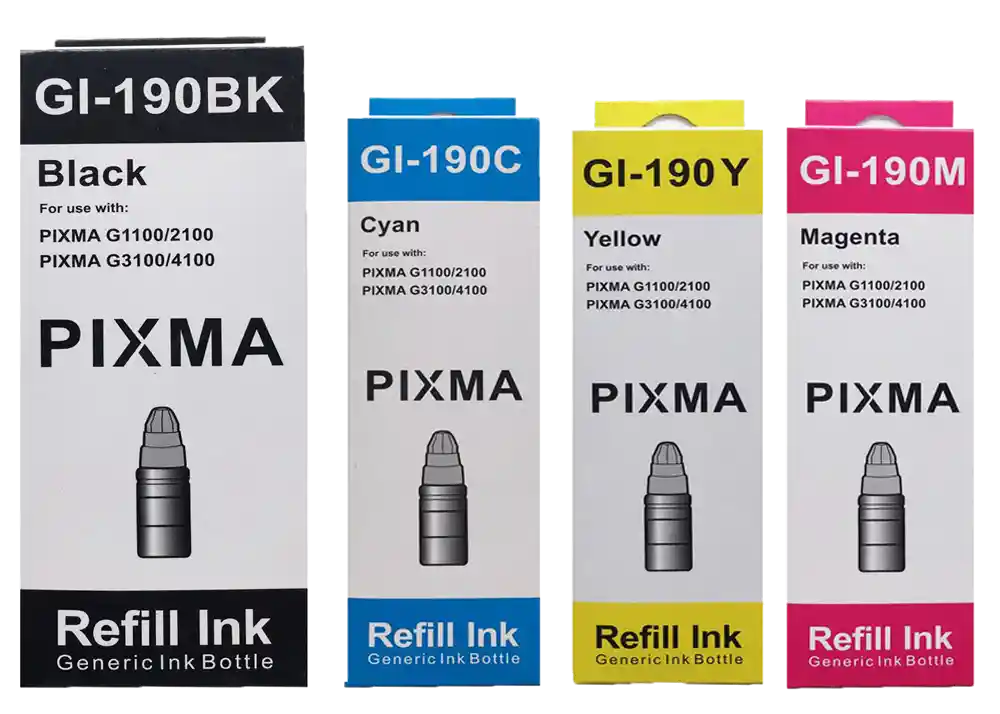 Kit 4 Tintas Pixma G1-190 G1110 G2100 G3100 G4100 Generica