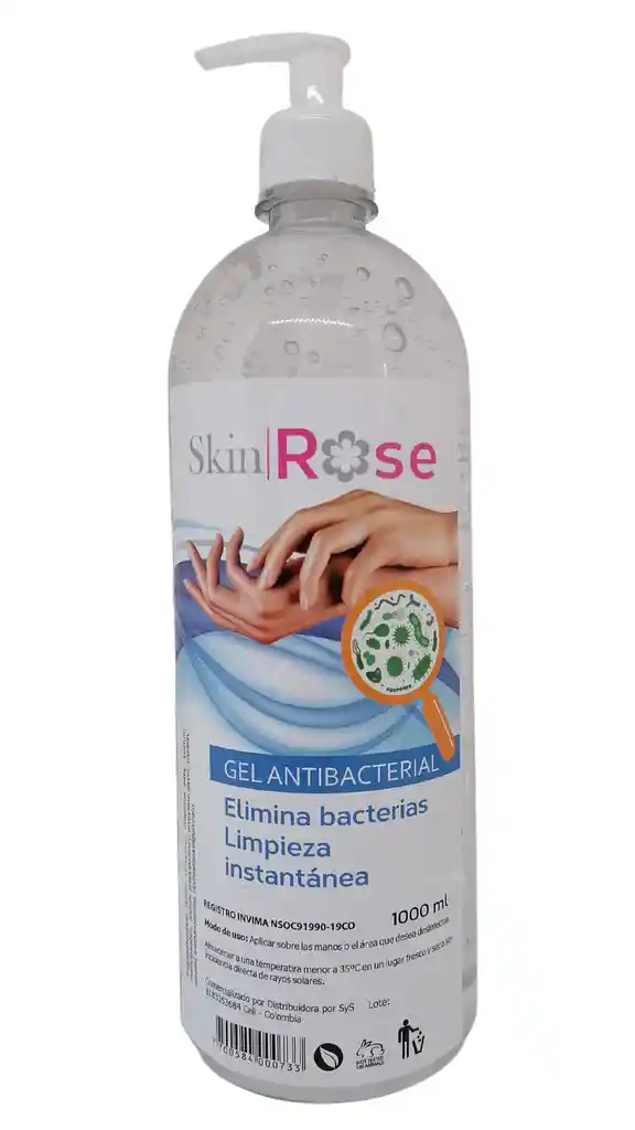 GEL ANTIBACTERIAL SKIN ROSE 1 lITRO