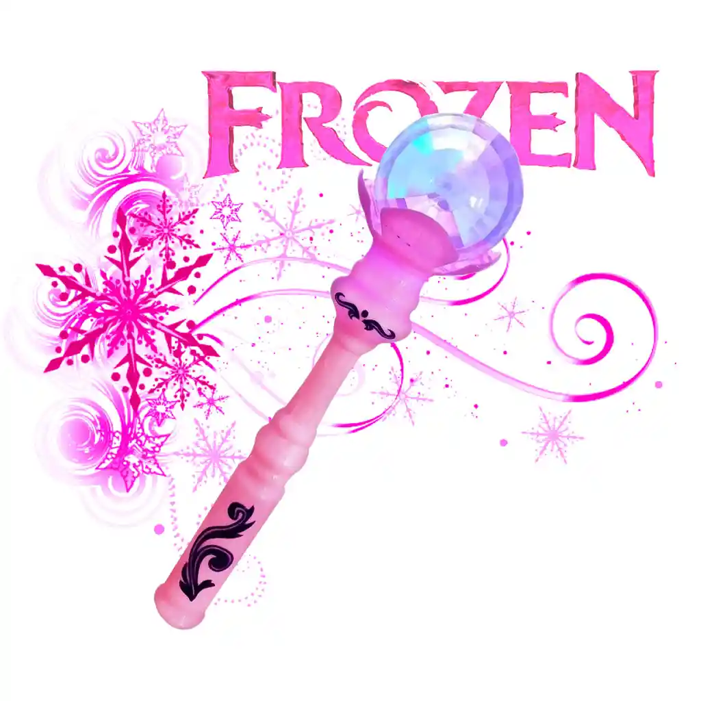 Frozen Rosado Cetro Luz Musical Juguete Fiestas