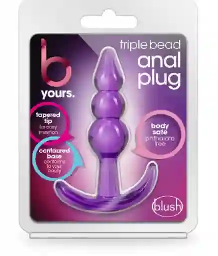 Blush Plug Anal B Yours de Tres Bolas Morado