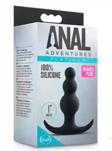 Blush Plug Anal Adventures Platinum Con Bolas Negro