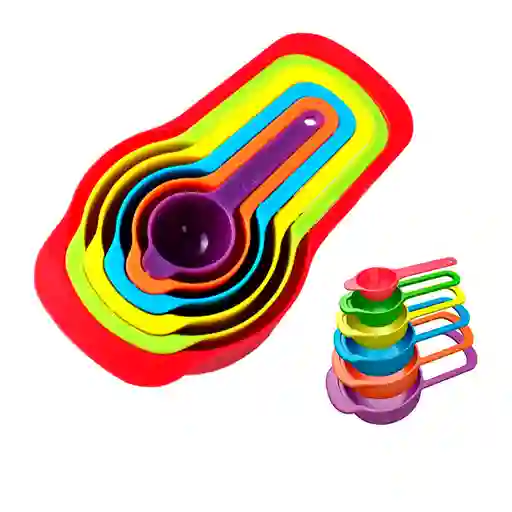 Juego Set 6 Cucharas Copas Tazas Medidoras