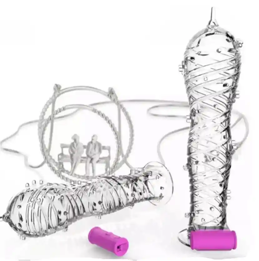 Funda extensora para el pene con vibración