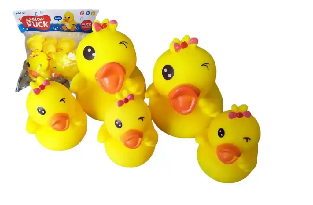 Patos X5 Bebe De Baño Chillones Juguete Jugueteria Bañera