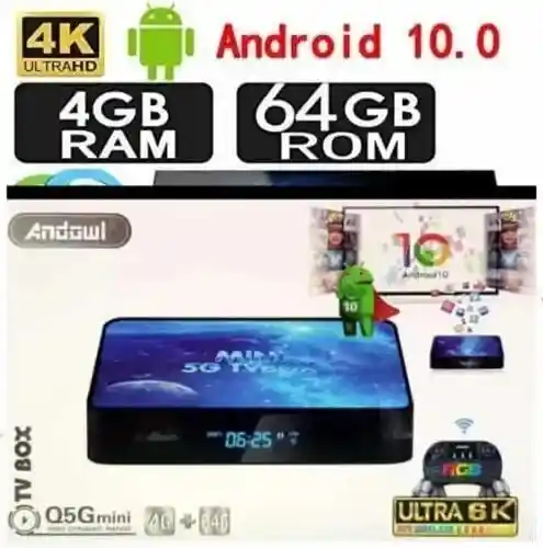 Tv Box Android 10.0 4gb Ram/64gb Rom 6k 5g + Control Smartv