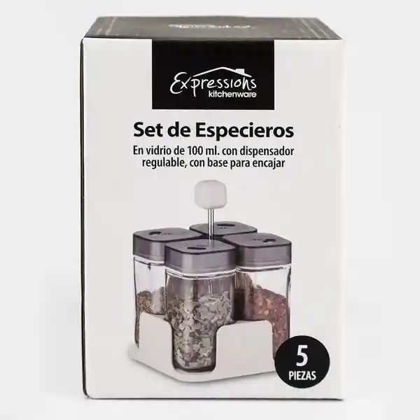 Expressions Set Especieros Vidrio Con Base 100 mL 78752002