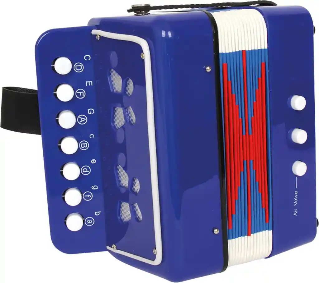 Acordeon Infantil Vallenato Niños Aprendiz Azul ¡Sonido Real!