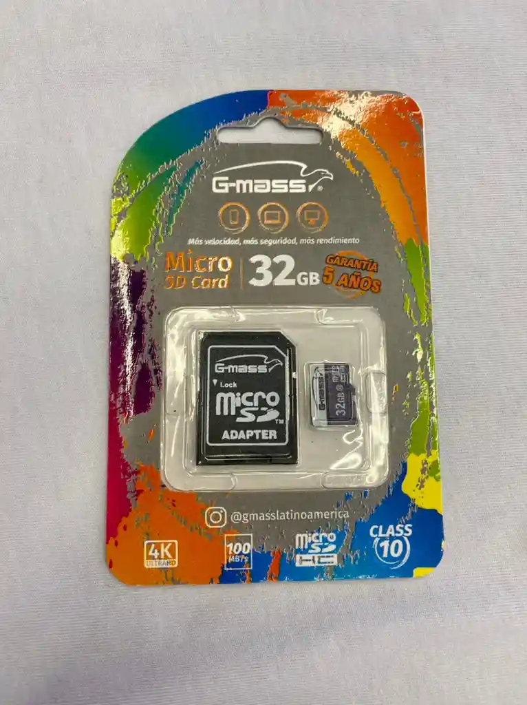 memoria micro sd de 32gb a 100mbps_gmass