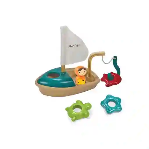 Plan Toys Barco Con Accesorios Madera 5693