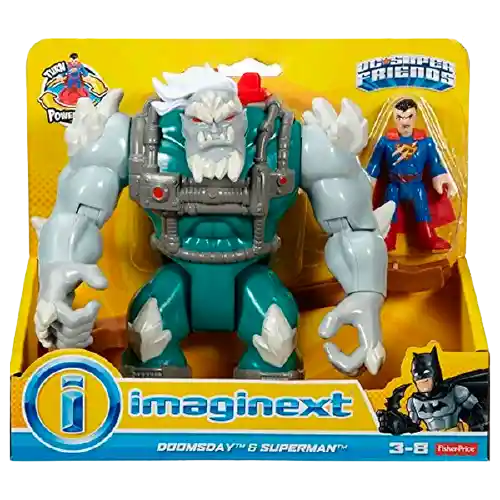 Imaginext Figura Doomsday y Superman DC Super Friends