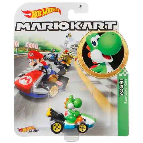 Hot Wheels Carro de Colección Mario Kart Yoshi Standard