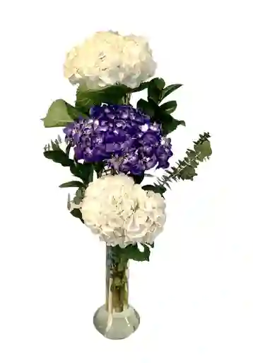 Arreglo Floral Solitario + Hortensias