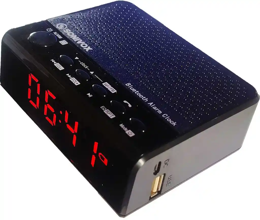 Radio Reloj Despertador Digital Reproductor Usb + Bluetooth!