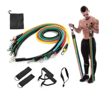 Kit Set Bandas Resistencia Elásticas Tubulares x 11 Piezas