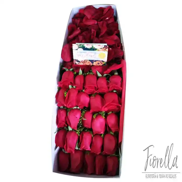 caja de rosas amor