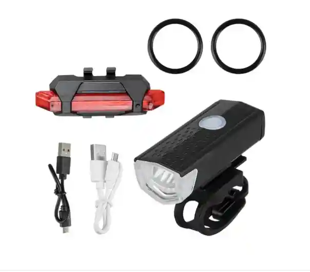 Luz Trasera + Delantera Led Bicicletas Ruta Mtb