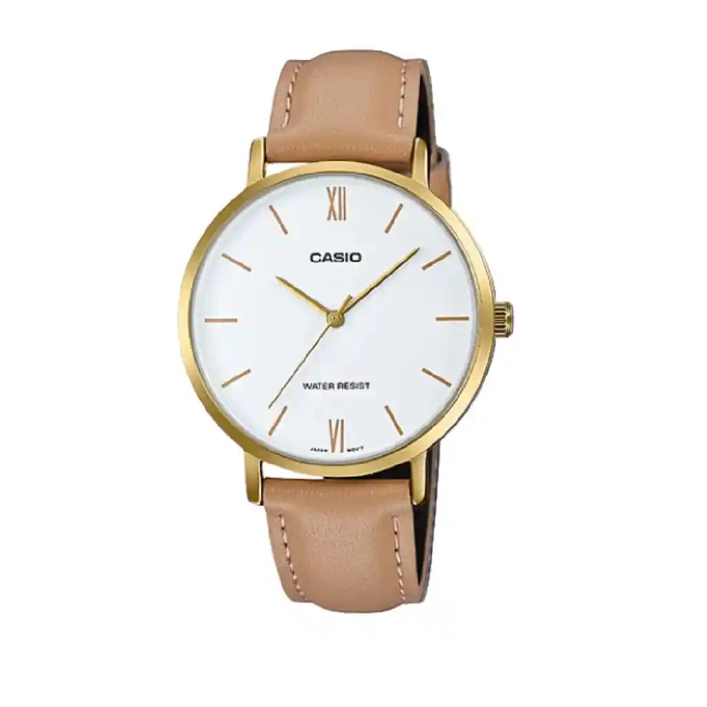 Casio Reloj Ltp-Vt01Gl-7B Para Dama Beige