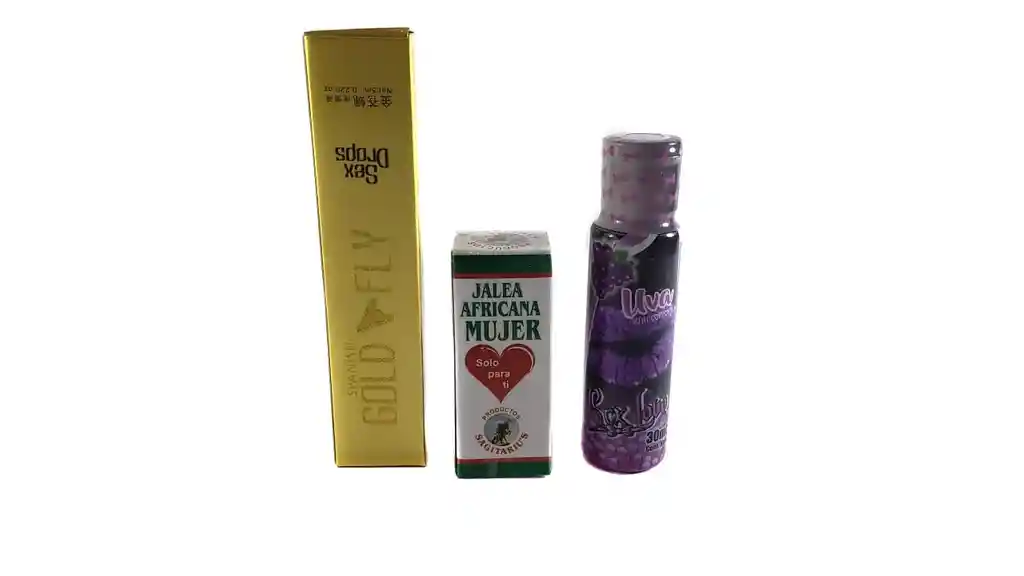 kit aceite comestible + potenciador femenino gold fly + jalea af