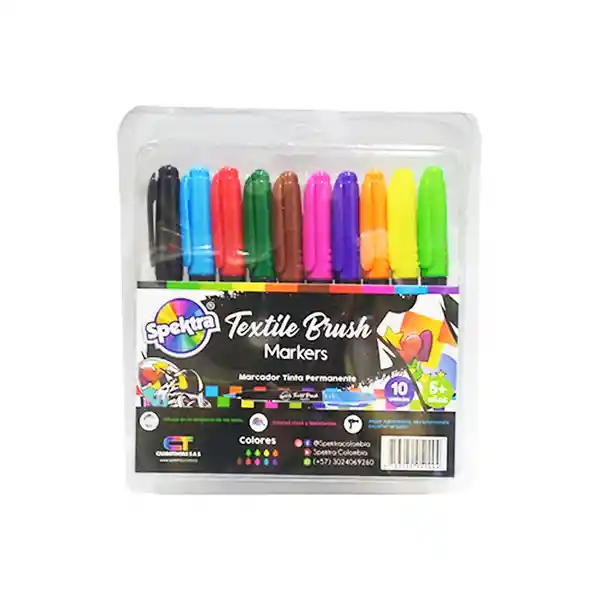 Spektra Marcadores de Cepillo Textil Textiles Brush Markers