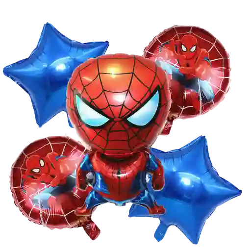 Bouquet de globos metalizados Spiderman/ hombre araña 