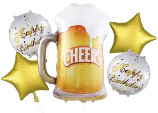 Globo Bouquet Feliz Cumpleaños Cerveza 