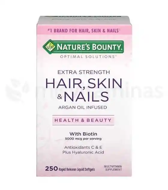 NATURE´S BOUNTY multivitaminico hair skin & nails argan oil en capsulas