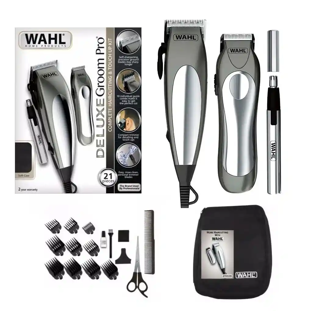 Wahl Combo Peluquera Delux Groom Pro Original