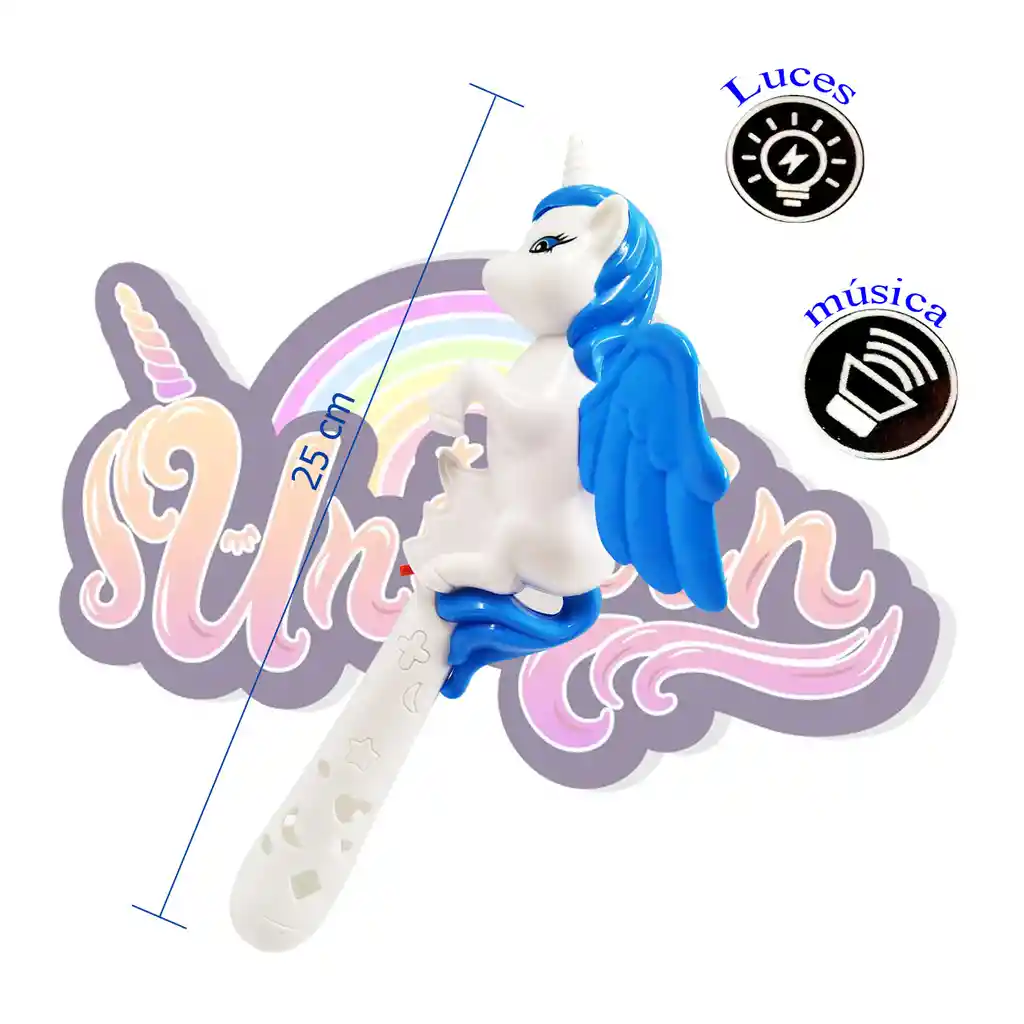 Unicornio Little Pony Cetro Luz Musical Blanco