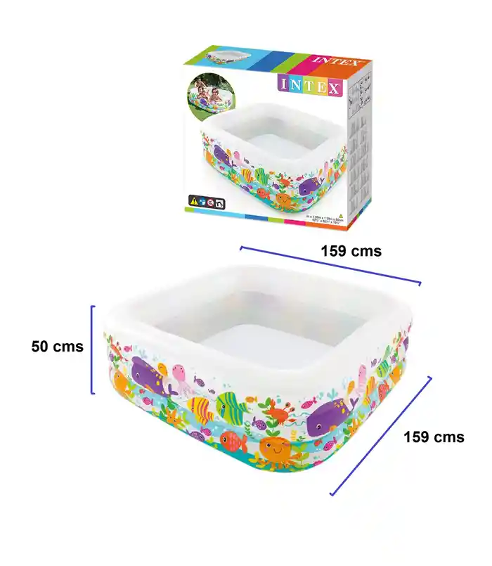 Intex Piscina Grande Inflable Acuario 1.52 X 1.52 X 50 Cms