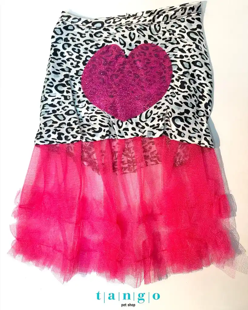 vestido rosado animal print