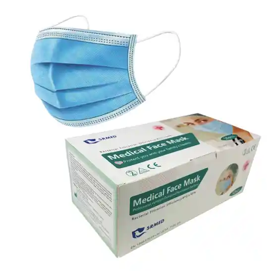 TAPABOCAS DESECHABLE USO MÉDICO CAJA X 50 UNIDADES