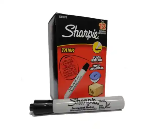 Sharpie Marcador Permanente Tank Punta Gruesa X 12 Unds