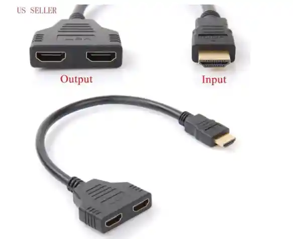 Hdmi Macho A 2 Hdmi Hembra 1 En 2 Salidas Splitter