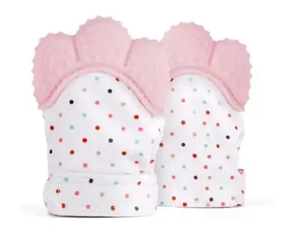 Guantes Rasca Encias Mitones Silicona Bebe ROSADO