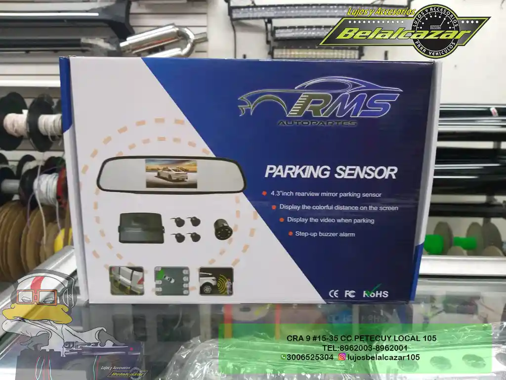 KIT SENSOR CON CAMARA Y PANTALLA TIPO ESPEJO