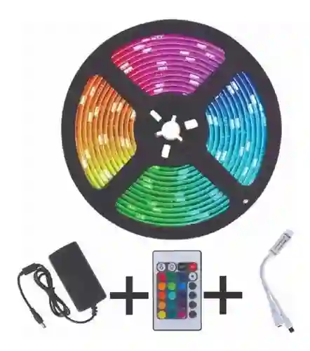 Cinta Led Rgb Completa Tira Led 5050 5 Metros