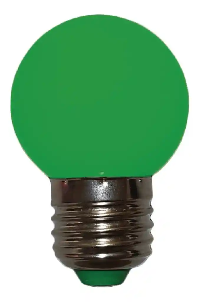 Bombillo Pin Pon Led Bola Decoracion Fondas Navidad 1w Verde