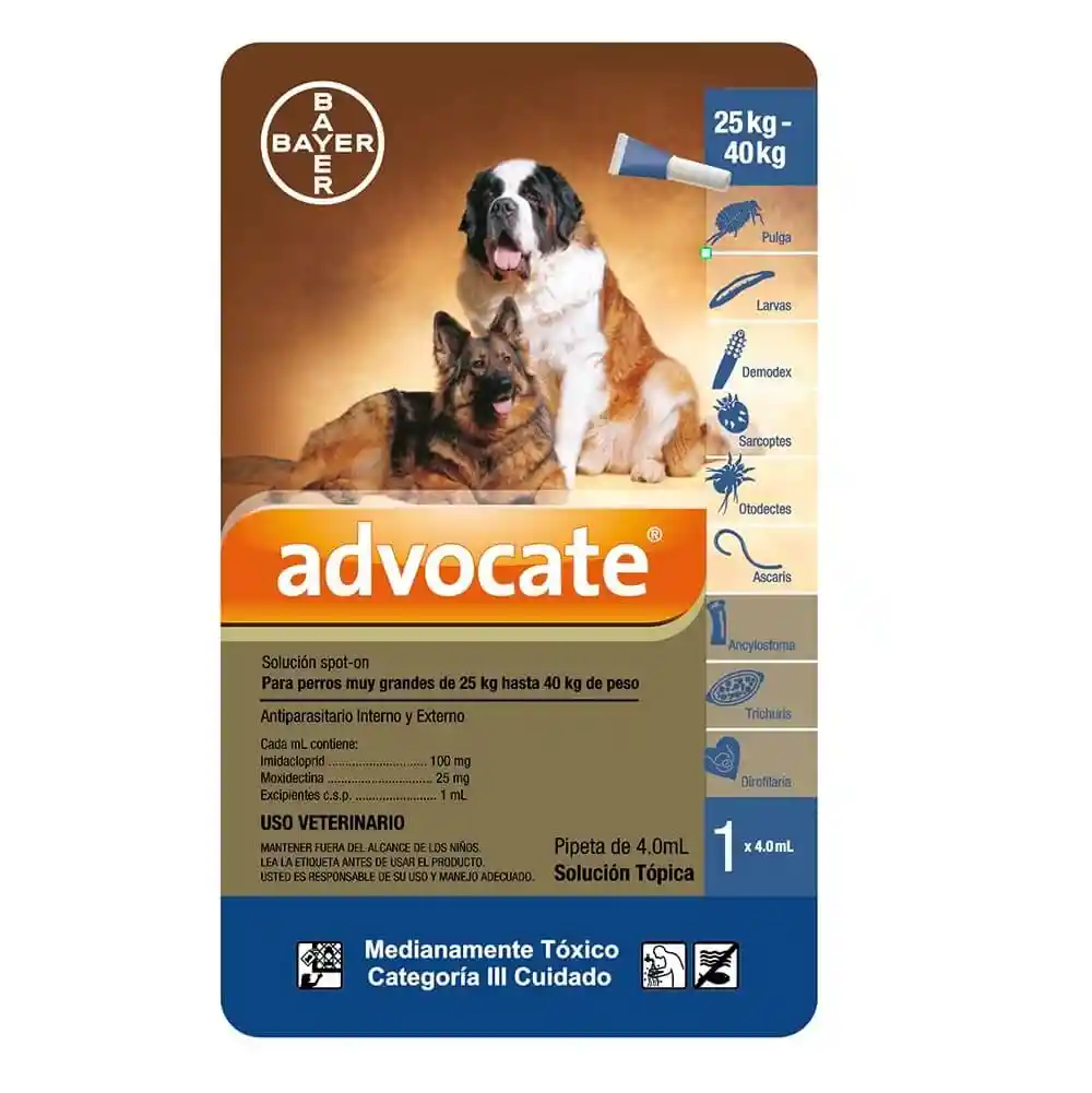 Advocate Perros De 25 A 40 Kg