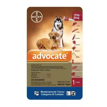 Advocate Perros De 10 A 25 Kg