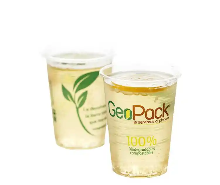 vasos biodegradables y biocompostables 10 oz x 25 uds