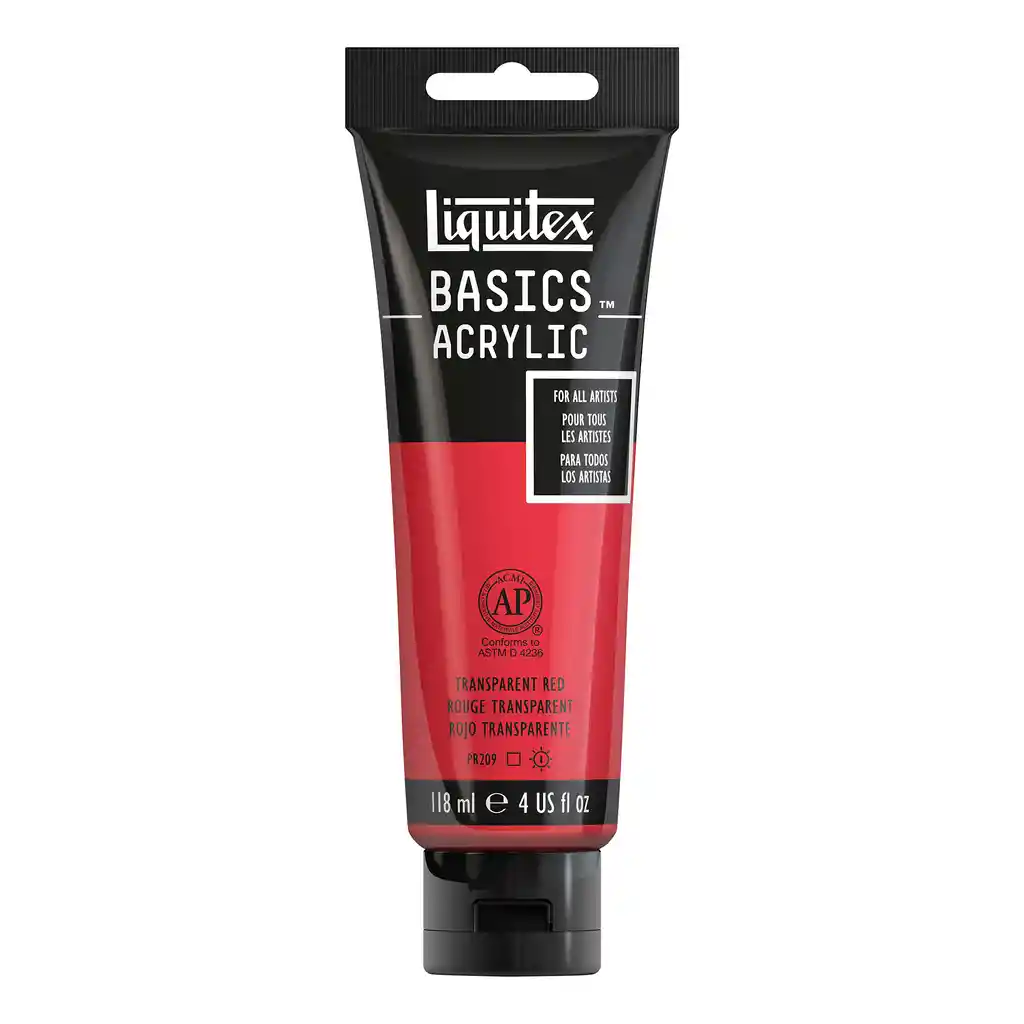 Liquitex Acrilico BASICS 118 ml 047 Rojo Transparente