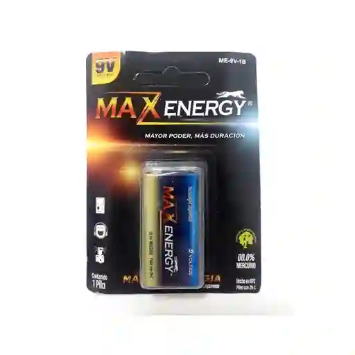 Bateria Pila Zn-c 9v Voltios Cuadrada Max Energy Duracion