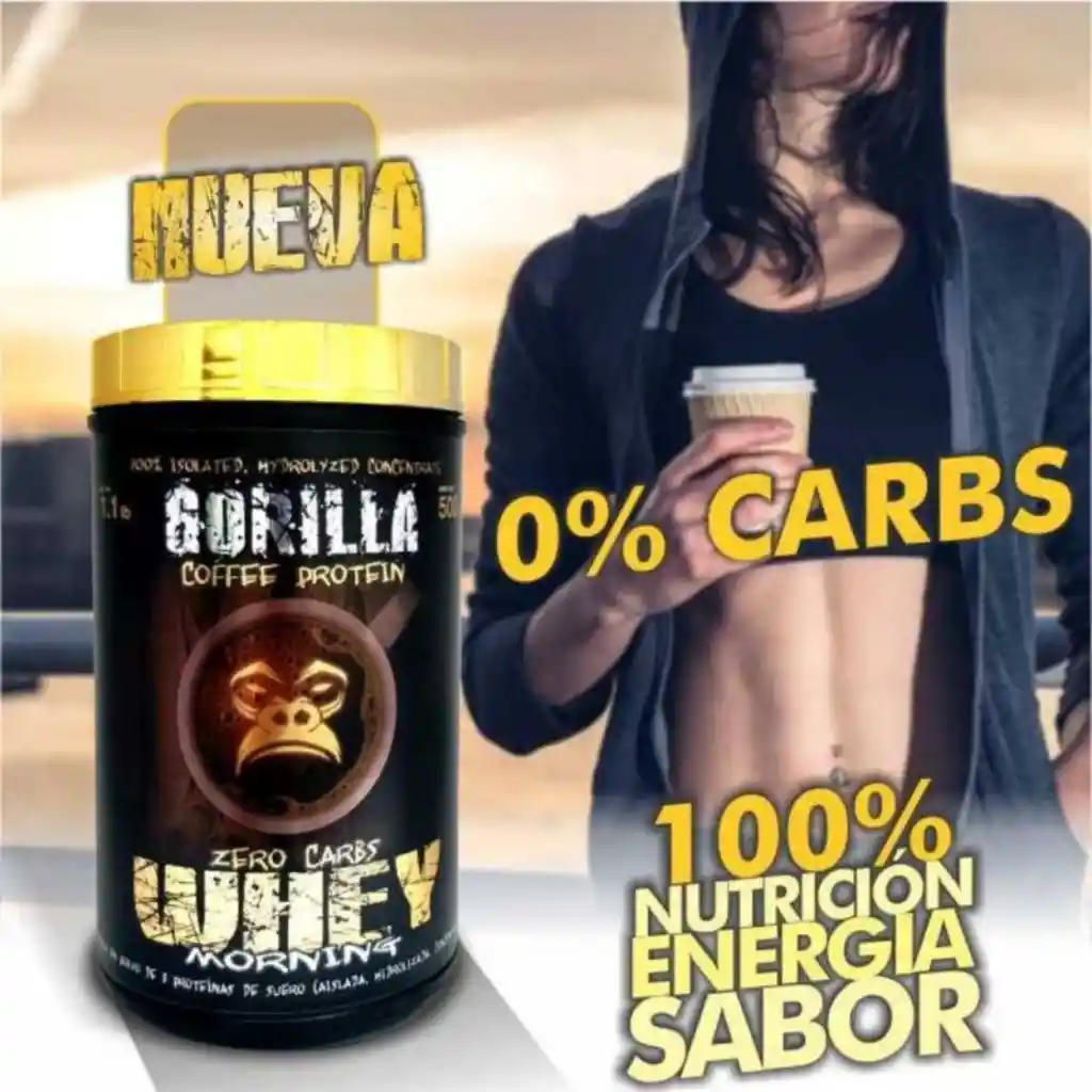 Whey Gorillamorning Coffee Protein 16.6 Servicios