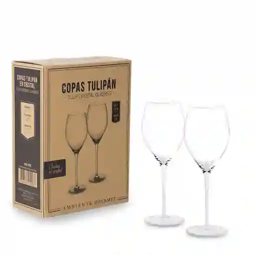 Ambiente Gourmet Copa Tulipán en Cristal Capacidad 650 mL