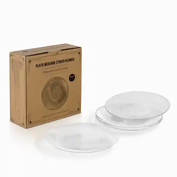 Ambiente Gourmet Plato Strata Blanca 21 cm