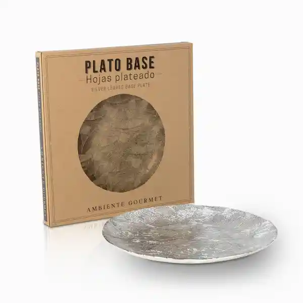 Ambiente Gourmet Plato Base Hojas Silver