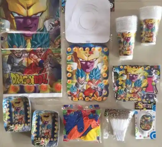 Decoración Fiesta Infantil cumpleaños Dragon Ball 24 invitados