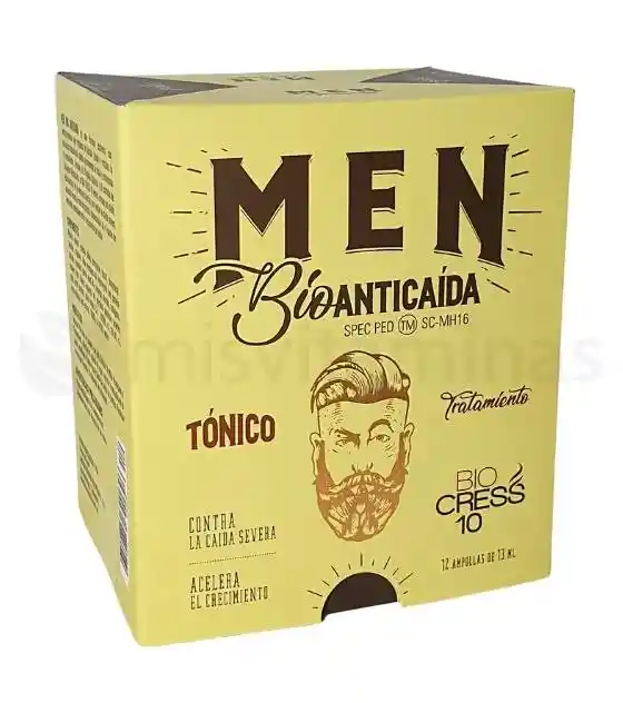 Bio Anticaída Men Tónico Tratamiento Ampollas