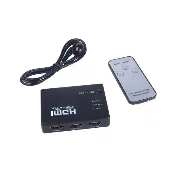 Hdmi Switch Multiplicador Selector 3x1 Full Hd 1080p Control